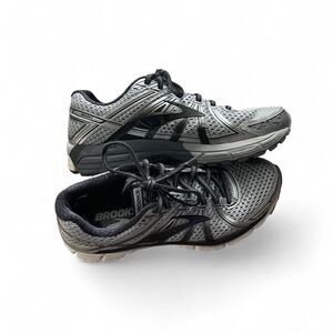 grey and black brooks running shoes
